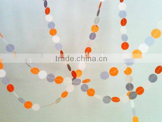 HOT!purple circle paper garland for home baby show decorations