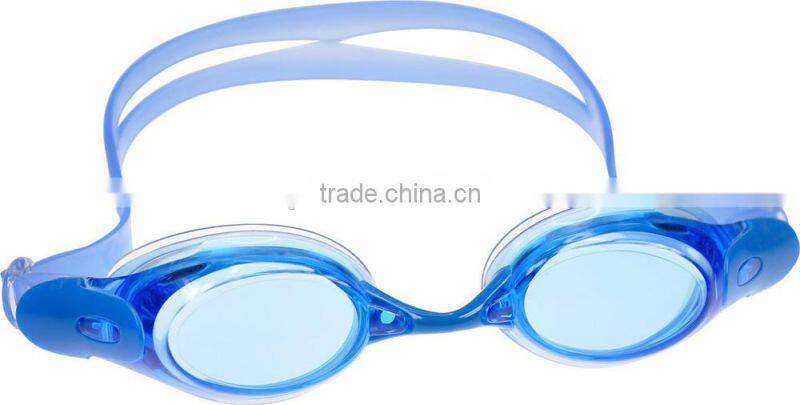 Custom competition swimming goggles in blue lens , triathlon swimming goggles , waterproof swimming goggles