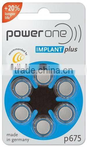 Good Quality Zinc Air Battery POWER ONE battery button cell batteries