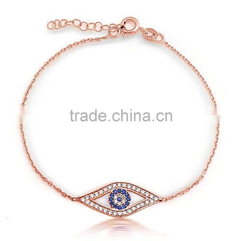Turkish Jewerly 925 Sterling Silver Evil Eye Bracelet