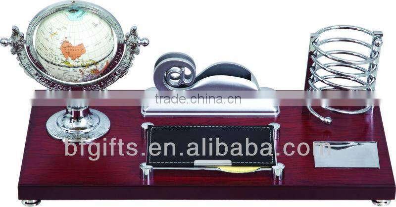 Wood Pen Holder Office Stationary Desktop Set Gift-39