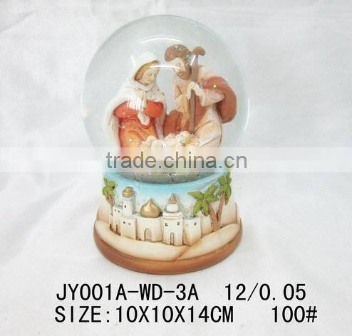 Wholesale religious snow globe resin water ball decoration