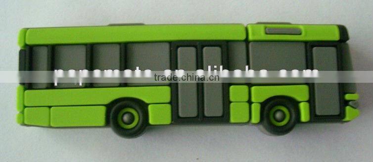 4GB usb drive truck shape with PVC material and white color