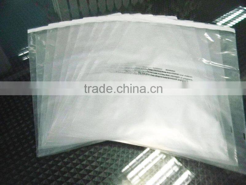 Top Level clear PE self adhesive plastic bags