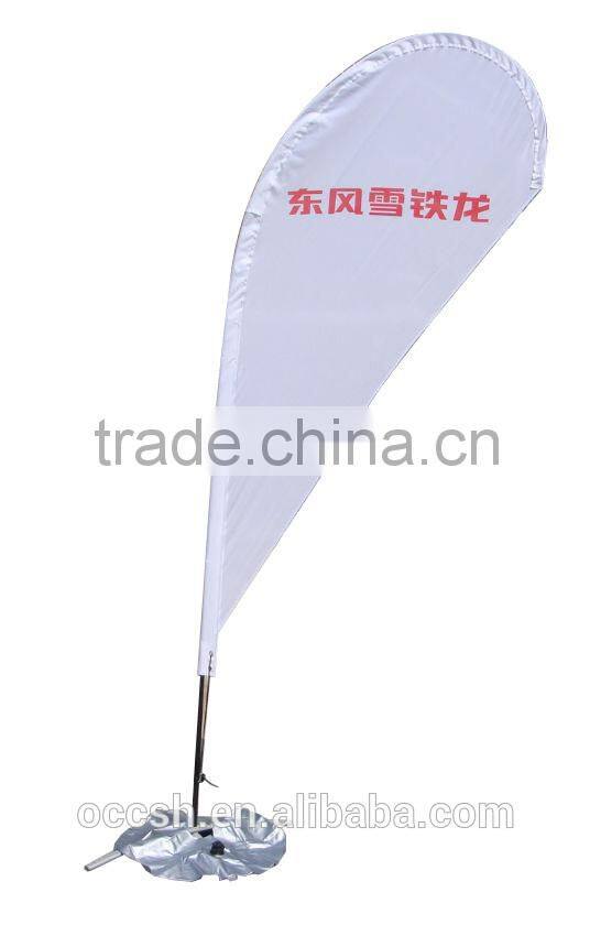 4.6m Tear Drop Flagpole Promotion Flag Pole Fibreglass Waterbase Flagpole Stand