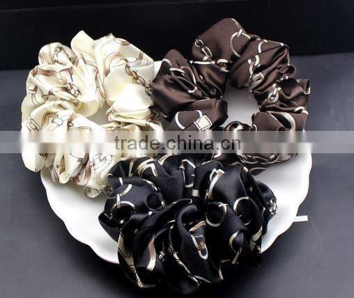 Chiffon print hair elastic elegant style