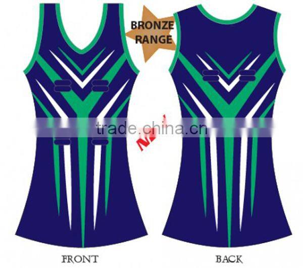 Sexy netball dress color orange design oem