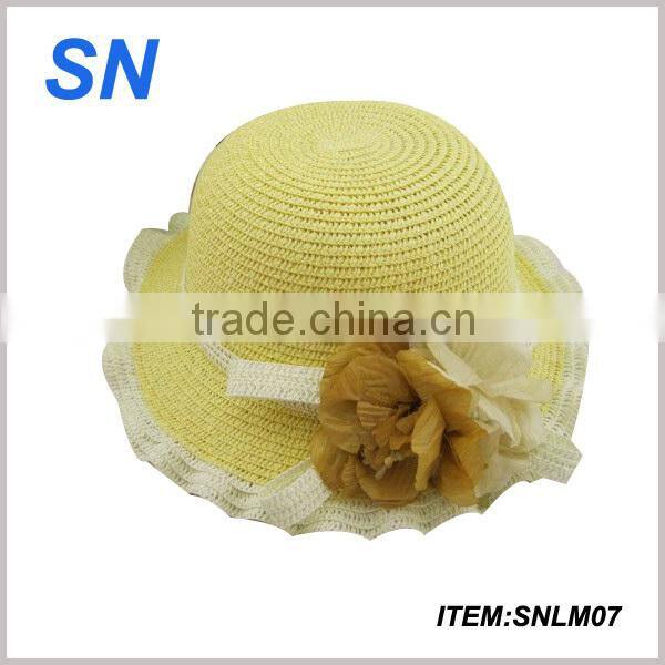good quality customize girls peru straw hats