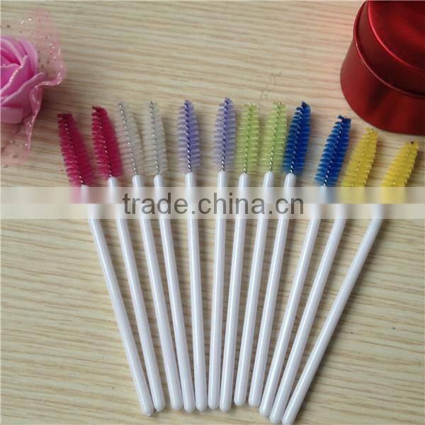 BLUEFRAG Eyelash Brush One-Off Disposable Synthetic Fiber Mascara Applicator Wand Brush Pink Rose Red Black 7 Colors 50 Pcs