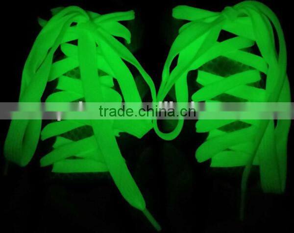 2016 Hangzhou YO YO Fluorescent shoe laces Glow shoe laces el Shoe Laces With MOQ 50 Pairs