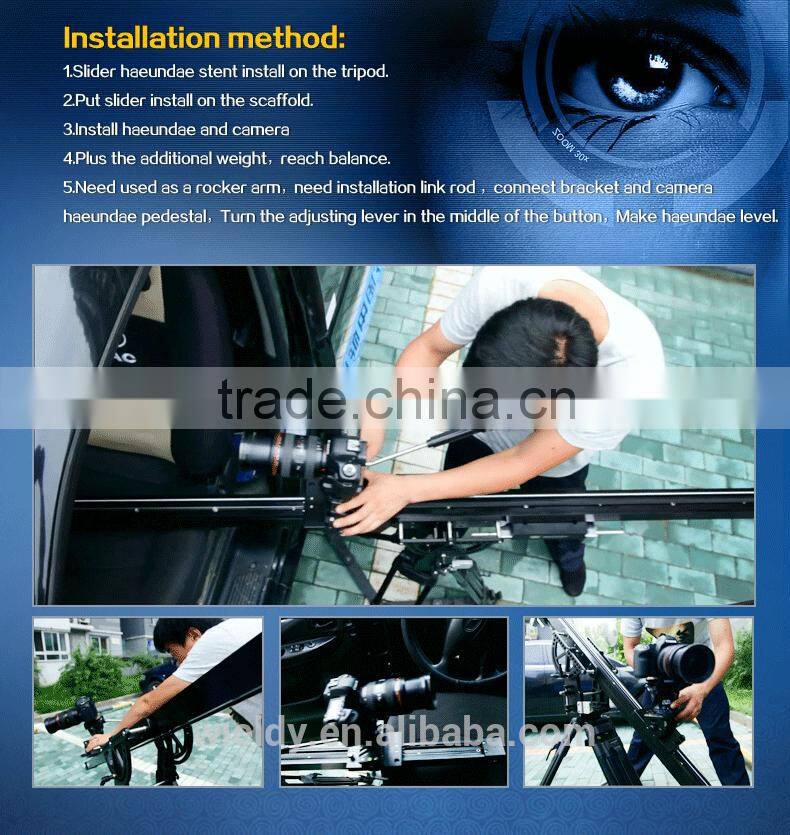 Wieldy video camera jib crane slider