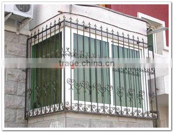 Top-selling newest wrought iron window grill design