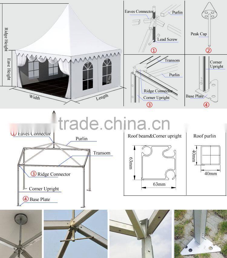Aluminum alloy tent umbrella tent 6x6