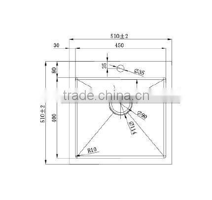 Pro CNC Welding Process Overmount fancy Single Bowl kitchen sink