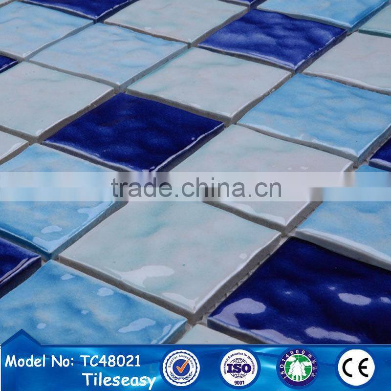 popular concave-convex swimming pool mosaic tiles