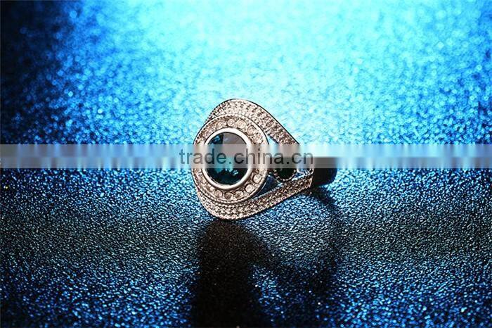 One dollar shop fashion jewelry crystal rhinestone zin alloy ring for girls
