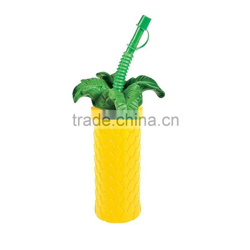 14 oz. 400ml High Quality Hot Sale Custom Shaped Plastic Molded Ladybug Cups with Lids and Straws for Promotional Party Favors