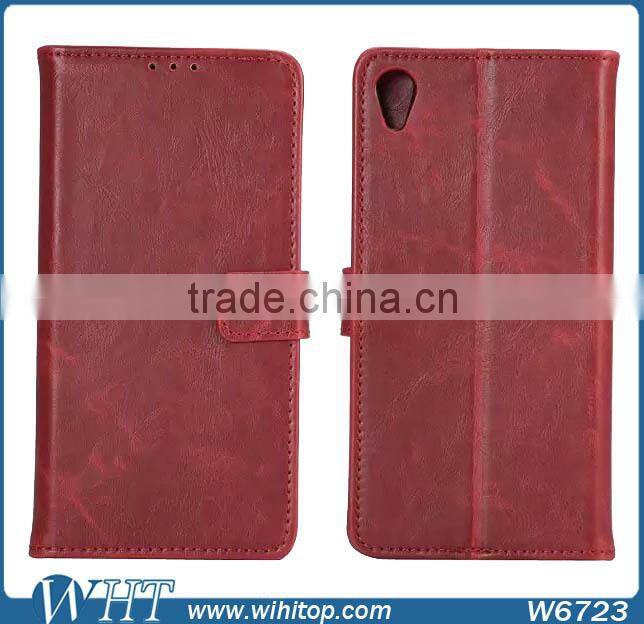 For Sony Xperia Z3+ Leather Case, Crazy Horse Wallet Leather Flip Stand Case for Sony Xperia Z3+ Plus E6553