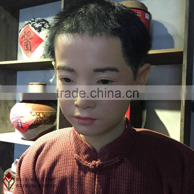 lifelike museum wax statues for display