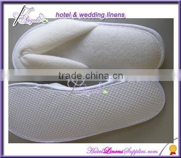 disposable Sheraton hotel white terry slippers, 5-star hotel white terry slippers used in luxury hotels