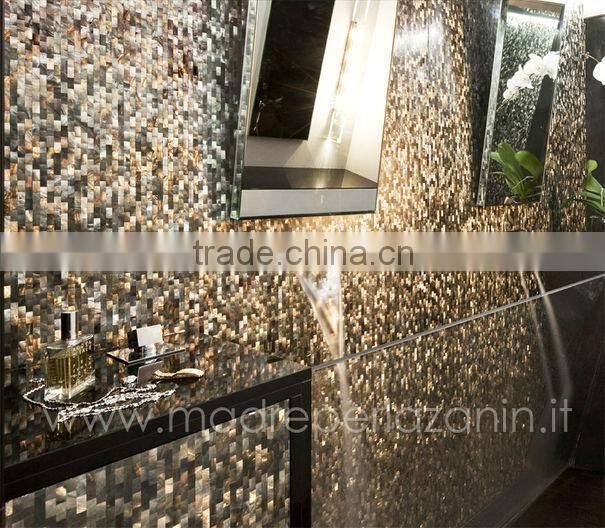 Brick shell mosaic tile gray mother of pearl mosaic wall tile