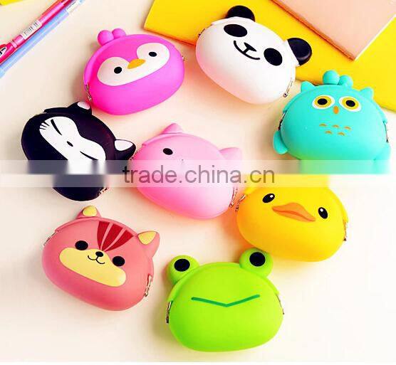 New design panda silicone smart coin wallet durable silicon coin pouch