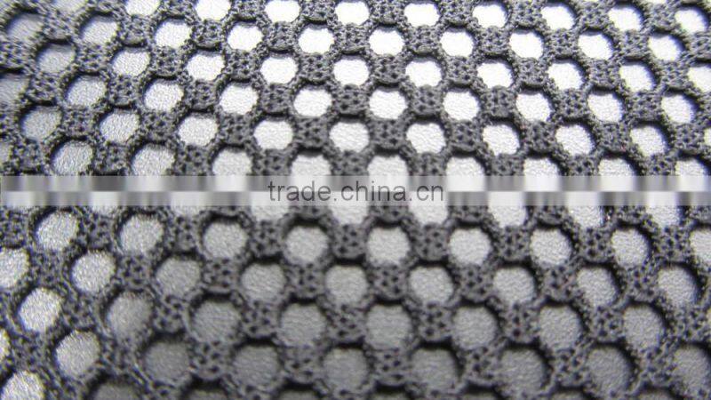 terylene width 160cm weight 120gsm honeycomb poly net hexagon sportswear lycra cut out mesh 4way stretch fabric