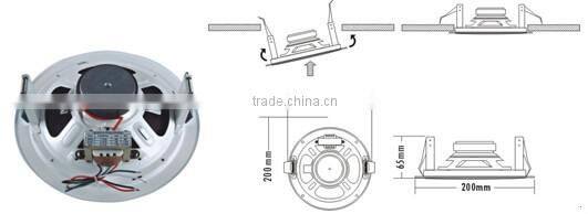 ITC T-108L Economical 8" Coaxial 15W PA System Ceiling Speaker