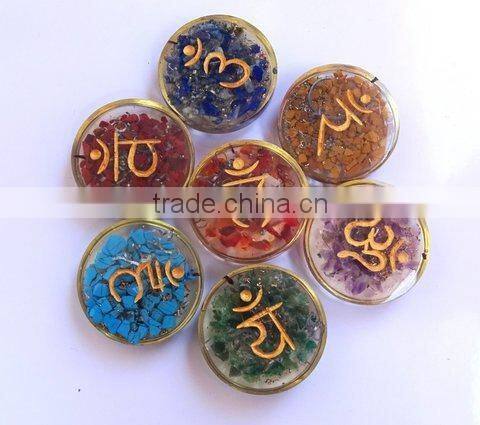 Yellow Jasper Orgone Karuna Reiki Set : Orgonit Manufacture India