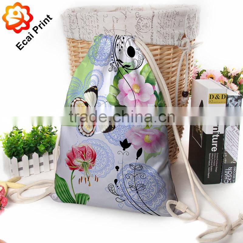 2016 retail custom made sublimation cinch bag