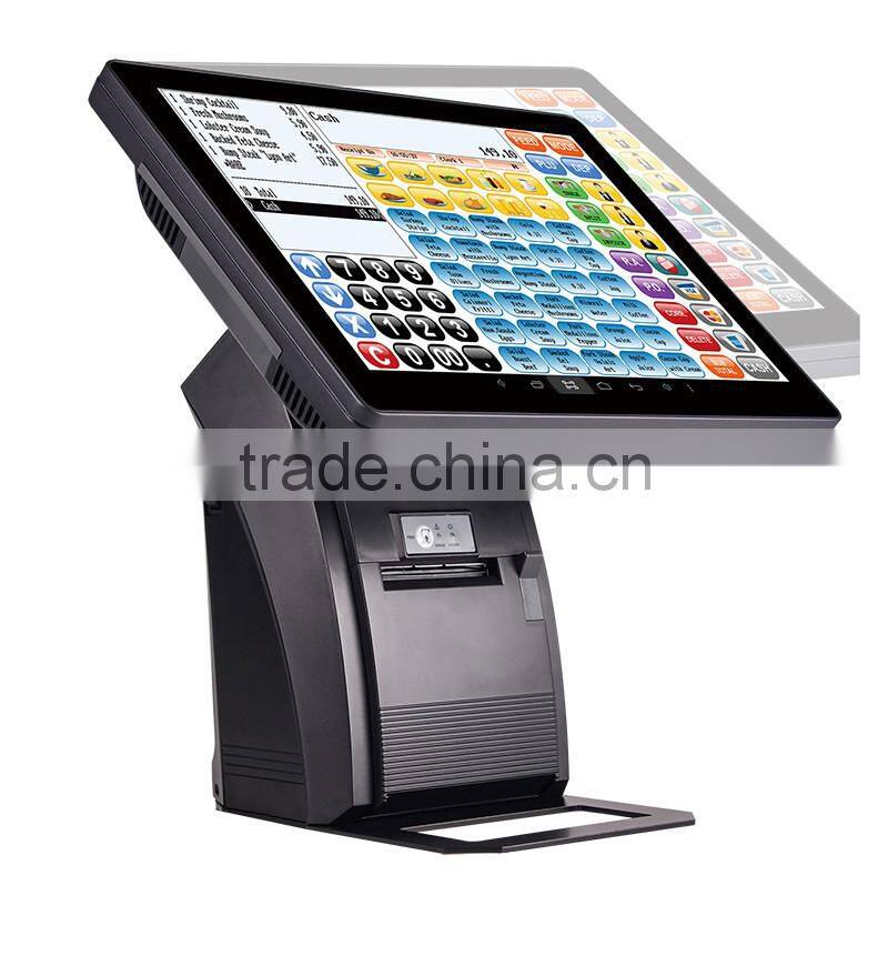 Newest ordering pos terminal all in one touch screen POS terminal price for fast food shop ZQ-P1088 max ZONERICH