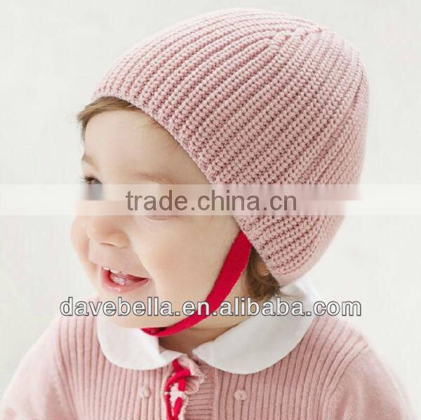 DB232 dave bella autumn winter baby hat earflat caps newborn hat