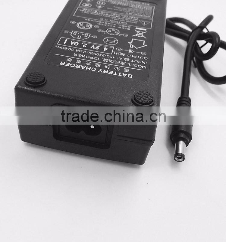 12.6V 2A Lithium Battery Charger For Electric Bike Scooter Kids Car Recharger Portable Battery With CE ROHS