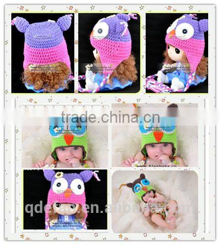 knit owl beanie handmade crochet animal hats for children