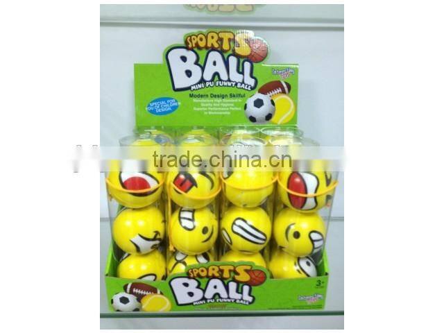 Hot selling 3" pu globe bouncing ball toy,foam bouncing ball toy,soft sport ball toy