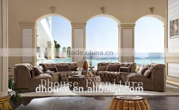 Sectional sofa Round Corner Fabric Sofa 034