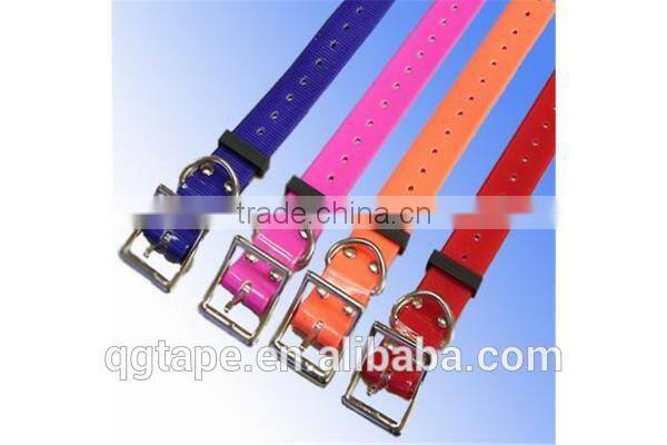 Waterproof reflective dog collar TPU coated nylon webbing dog belt