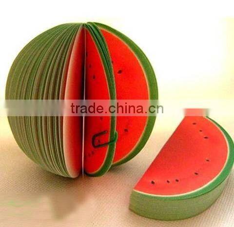 Customized design colorful fruit shape memo pad
