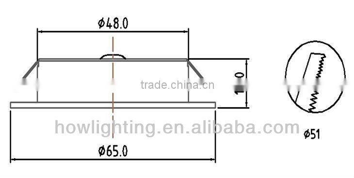 3W IP44 Square Downlight COB