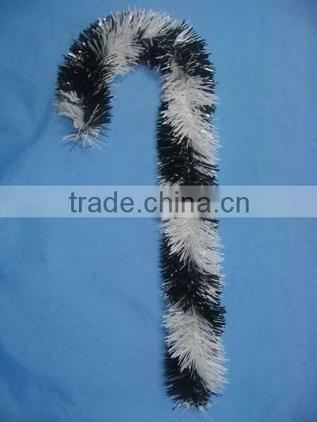 24 inch Foil PVC Christmas Decorations Tinsel Candy Cane