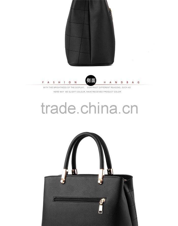 Wholesale ladies handbags female cheap PU leather tote bags for women