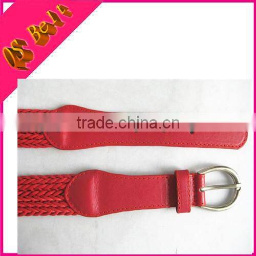 Not Elastic Woman Red fashion Wax Cotton Rope Braided Belt