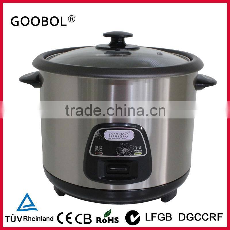 Straight Rice Cooker With Aluminun Steamer and S/S Lid