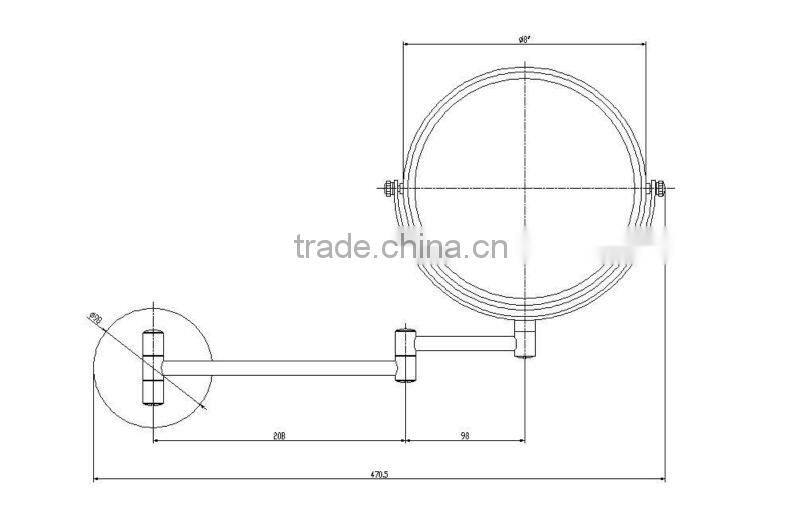 Bathroom accessories cosmetic mirror 6 inches 3x round magnifying mirror MR8015