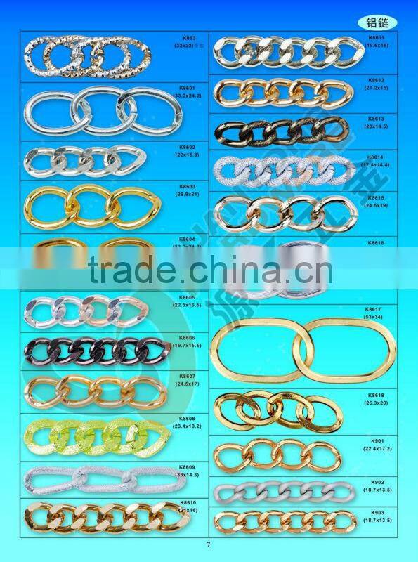 matt nickel color o shape chain 27.5*18.5mm