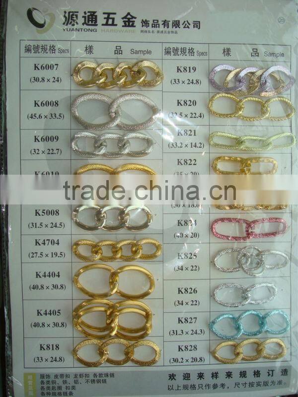 4mm thick aluminum double curb chain 31.1*24.8mm