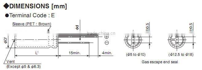 New and original 25V 3.3uf EKRE250ETD3R3MD05D general electric capacitors