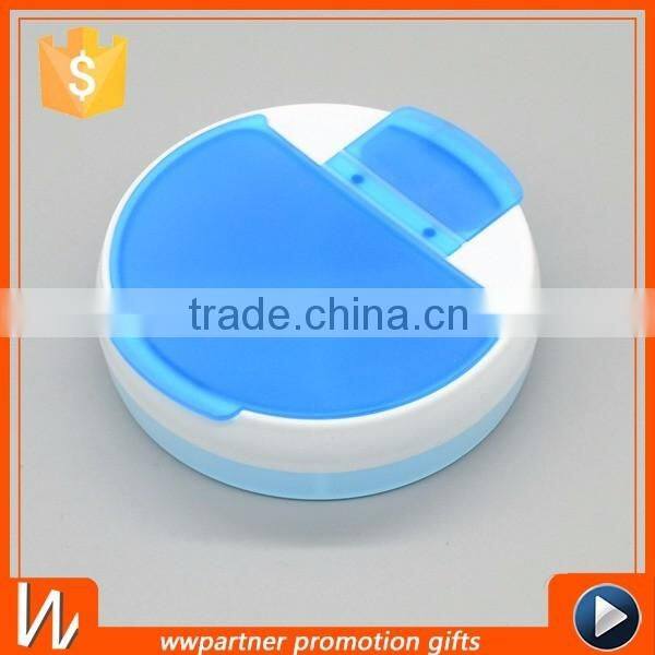 Round plain pill box custom logo