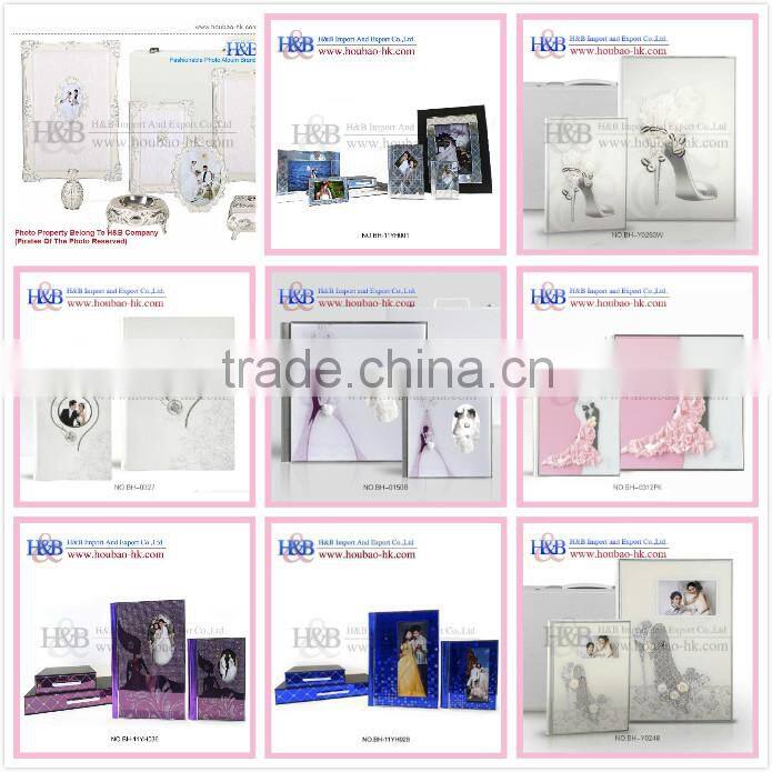 H&B 8*12 luxury black painting traditional photo album/big photo albums