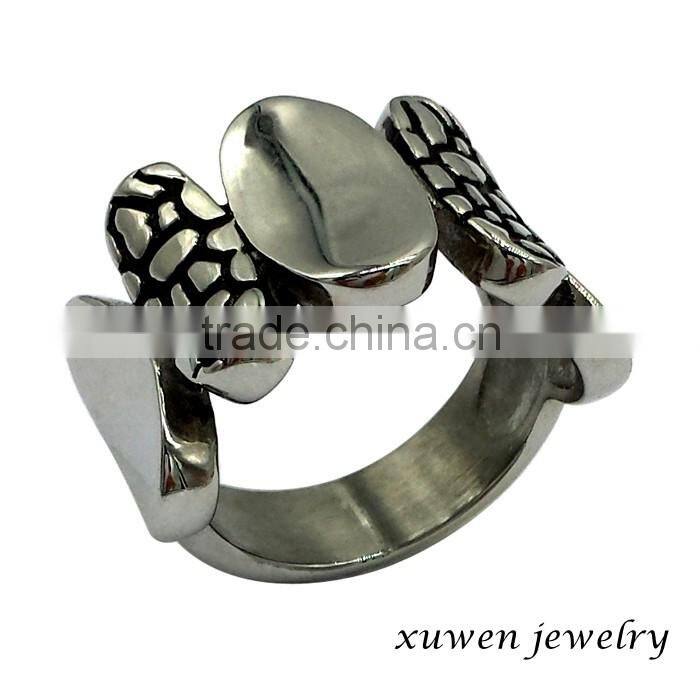 sales promotion polish finish enamel stainless steel ring men's